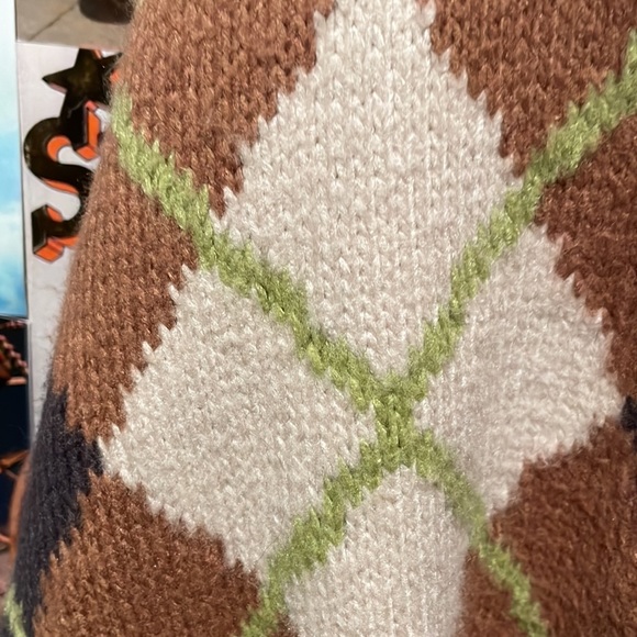 Garage Brown checkered cardigan - Picture 2 of 2